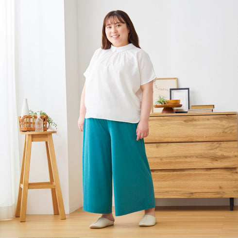 ゆったりサイズのリラックスワイドパンツ.|s8
